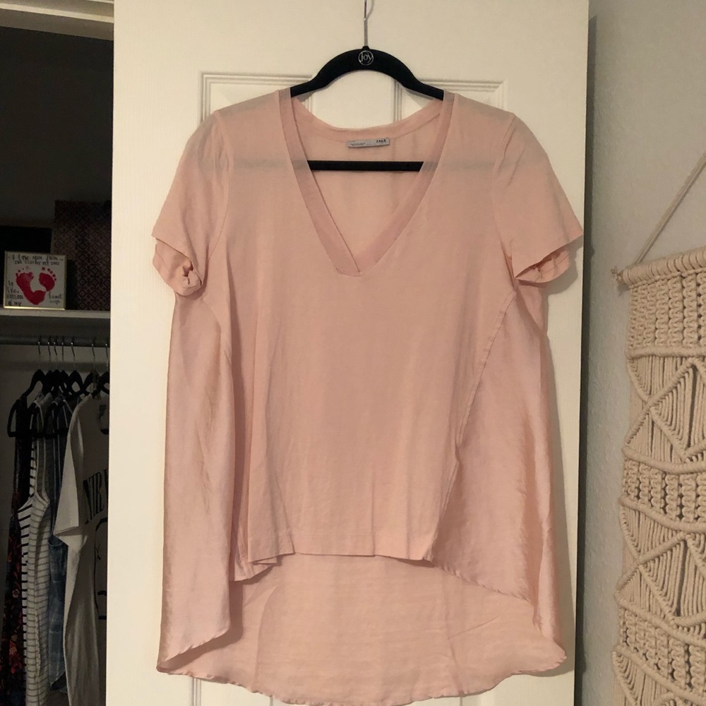 Zara mixed media tee